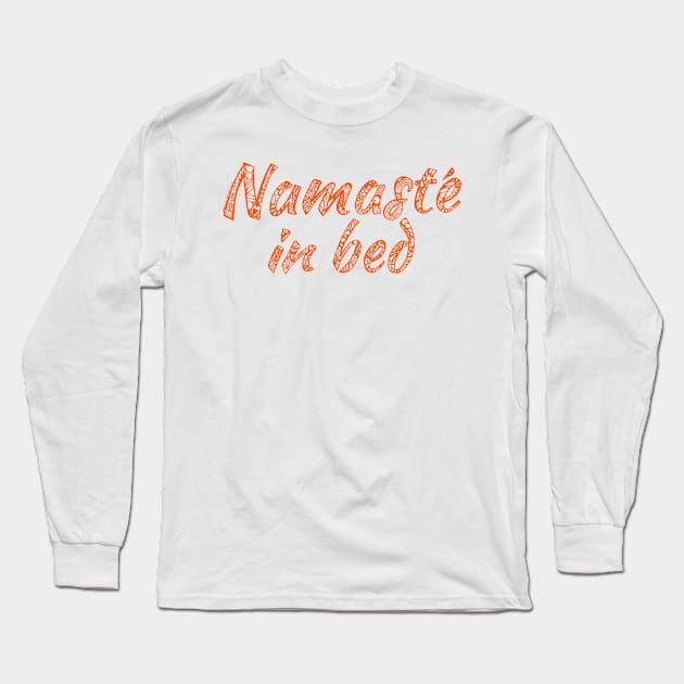 namaste_orange Long Sleeve T-Shirt by kk3lsyy